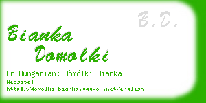 bianka domolki business card